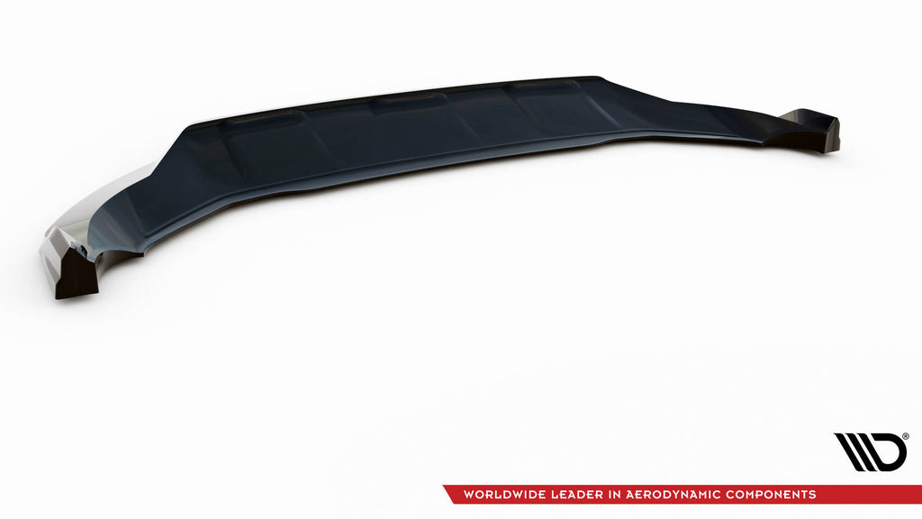 Maxton Design Street+ Spoilerlippe Front Ansatz V.2 passend für Audi Q4 e-tron Sportback S-line Mk1 schwarz Hochglanz