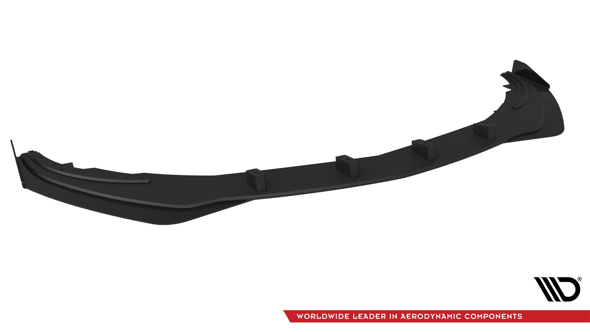 Maxton Design Street Pro Street+ Spoilerlippe Front Ansatz + Flaps passend für Mercedes-Benz A AMG-Line W176 Facelift schwarz Hochglanz