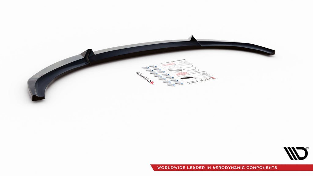 Maxton Design Street+ Spoilerlippe Front Ansatz V.2 passend für BMW 1er F20 schwarz Hochglanz