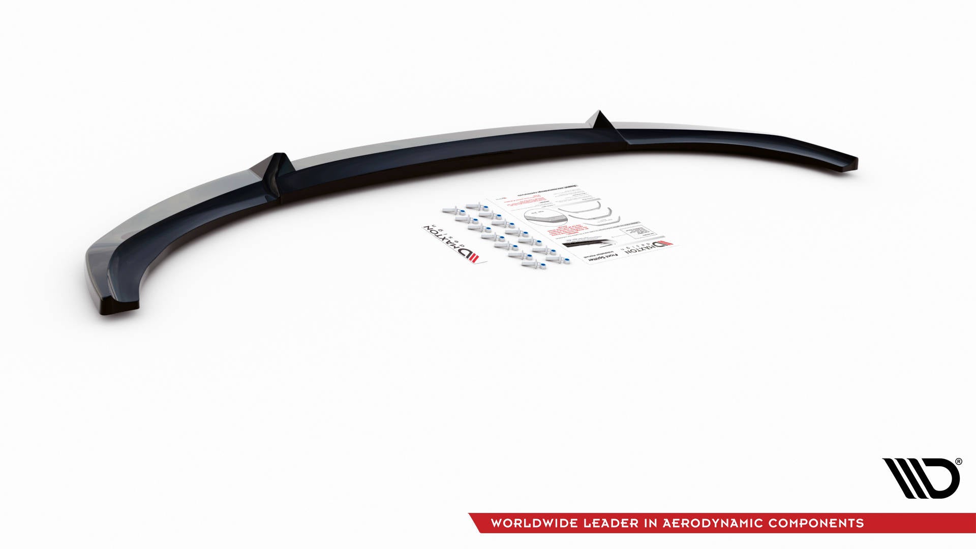 Maxton Design Street+ Spoilerlippe Front Ansatz V.2 passend für BMW 1er F20 schwarz Hochglanz