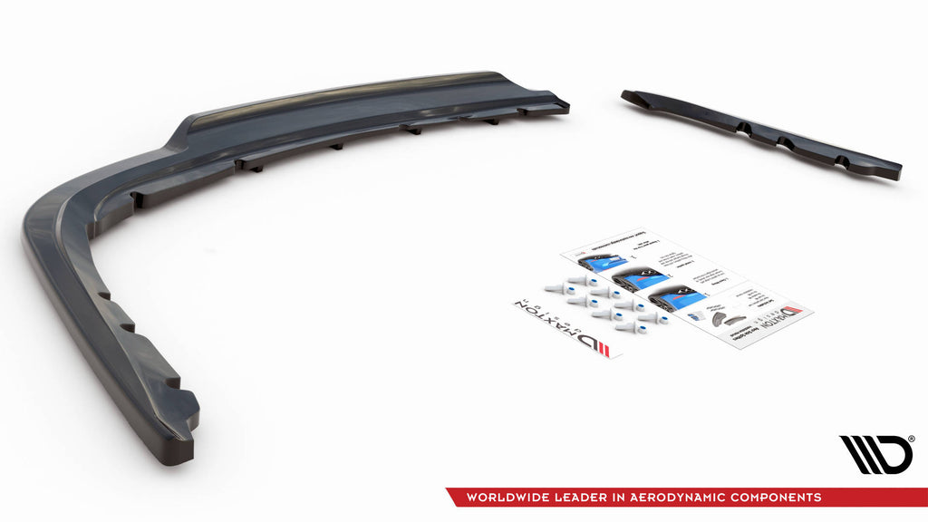 Maxton Design Street+ Mittlerer Diffusor RACE passend für BMW 3er Limousine E90 schwarz Hochglanz