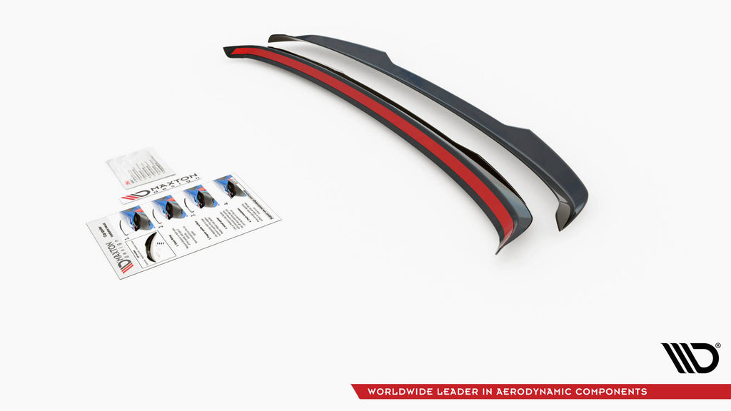 Maxton Design Spoiler CAP passend für Volvo V60 R-Design Mk2 schwarz Hochglanz