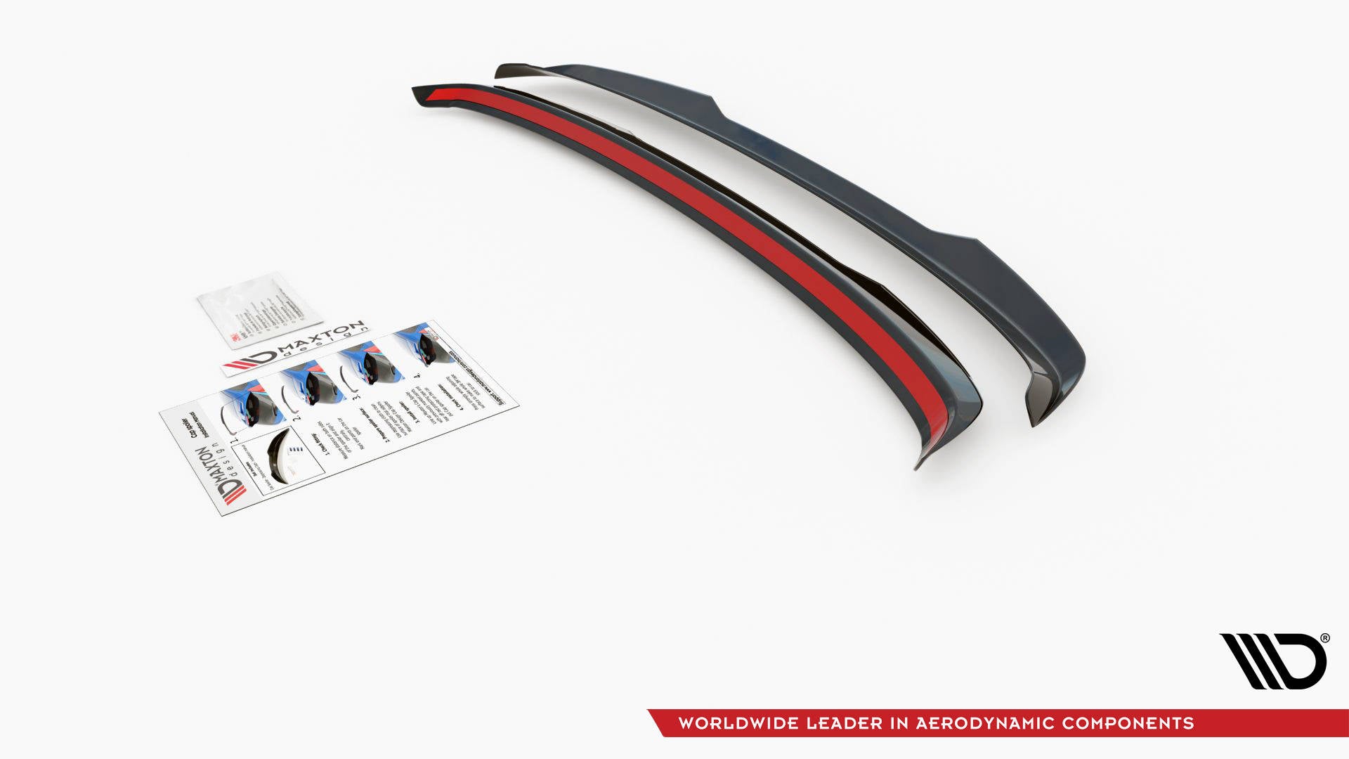 Maxton Design Spoiler CAP passend für Volvo V60 R-Design Mk2 schwarz Hochglanz