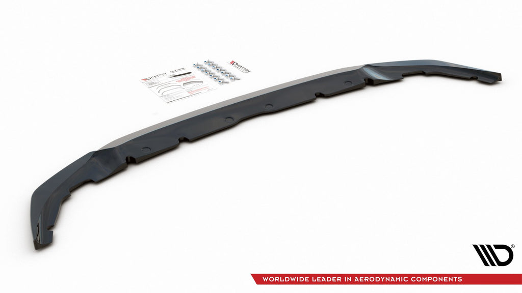 Maxton Design Street+ Spoilerlippe Front Ansatz V.3 passend für BMW 1er M-Paket/ M135i / 128ti F40 schwarz Hochglanz