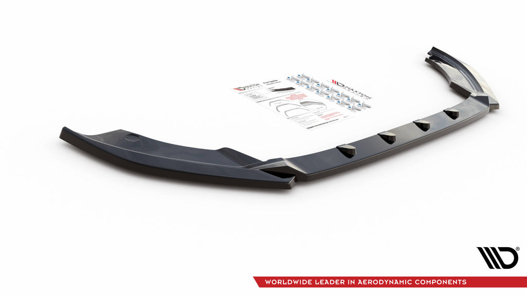 Maxton Design Street+ Spoilerlippe Front Ansatz V.2 passend für Seat Ibiza FR/ Standard Mk5 schwarz Hochglanz