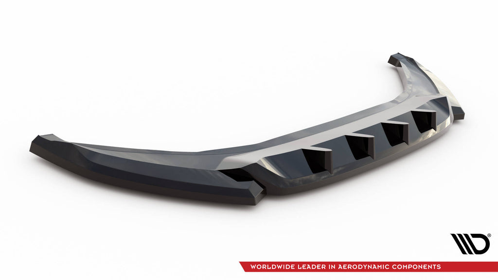 Maxton Design Street+ Spoilerlippe Front Ansatz V.1 passend für Seat Tarraco FR Mk1 schwarz Hochglanz