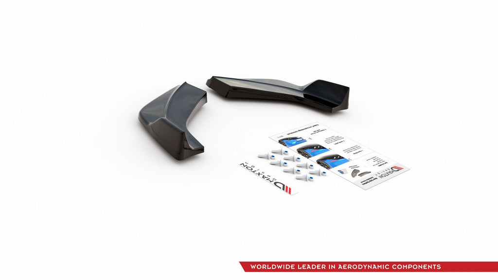 Maxton Design Heck Ansatz Flaps Diffusor V.3 passend für Hyundai I30 N Mk3 Hatchback schwarz Hochglanz