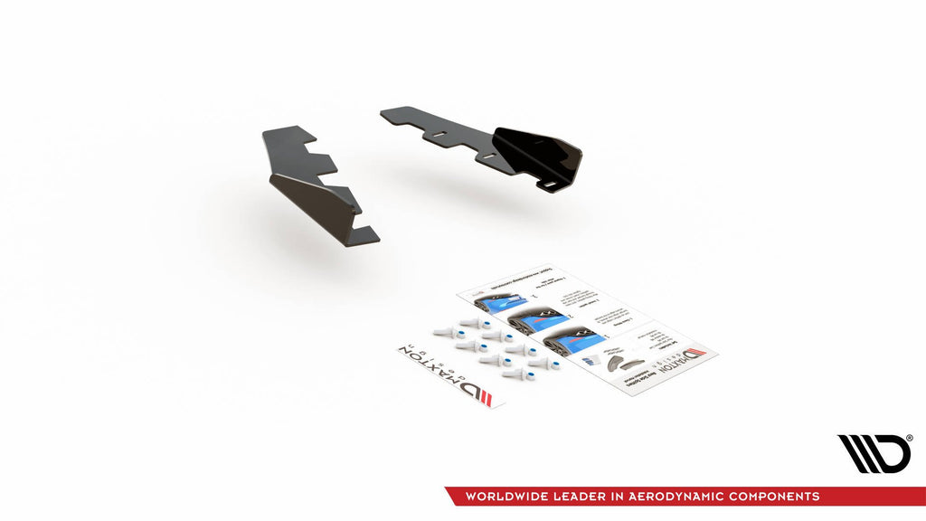 Maxton Design Hintere Seiten Flaps passend für BMW M135i F20 schwarz Hochglanz