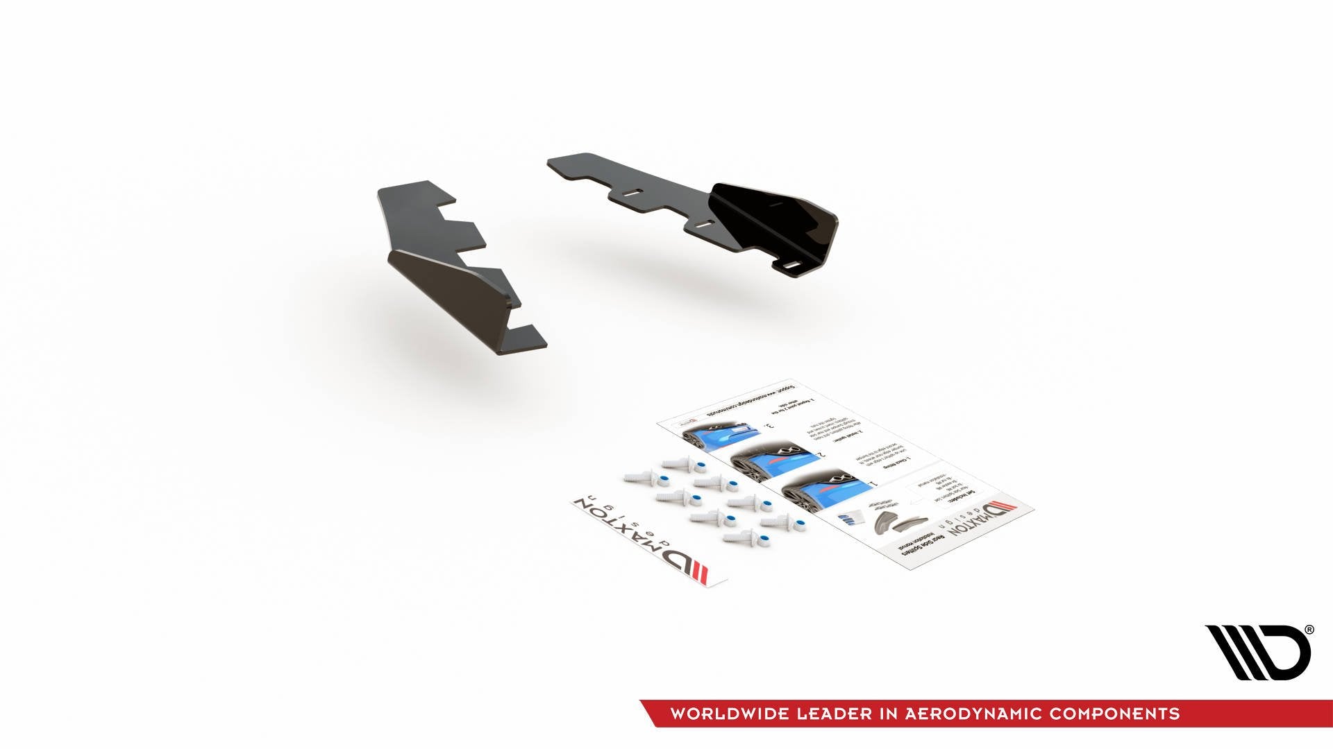 Maxton Design Hintere Seiten Flaps passend für BMW M135i F20 schwarz Hochglanz
