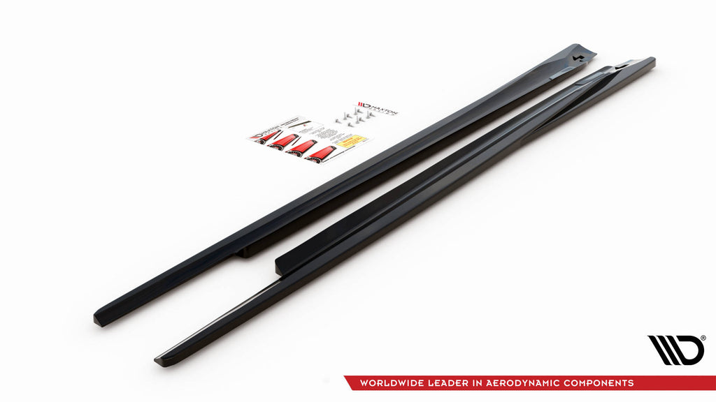 Maxton Design Street+ Seitenschweller Leisten passend für Opel Astra GTC OPC-Line J schwarz Hochglanz