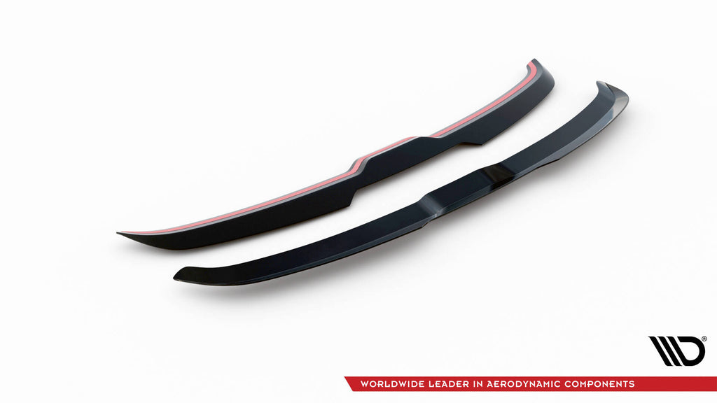 Maxton Design Spoiler CAP V.3 passend für BMW 1er M-Paket F70 schwarz Hochglanz