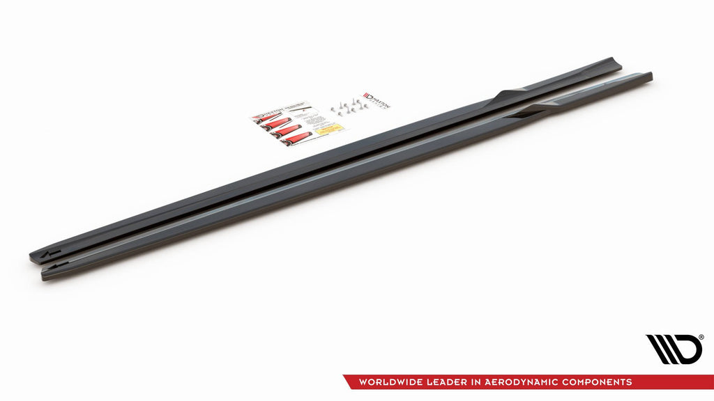 Maxton Design Street+ Seitenschweller Leisten V.2 passend für BMW M2 F87 schwarz Hochglanz
