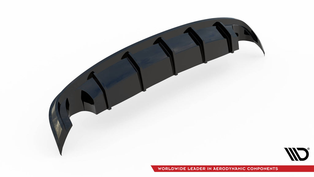Maxton Design Diffusor Heck Ansatz passend für Audi A8 D4 schwarz Hochglanz
