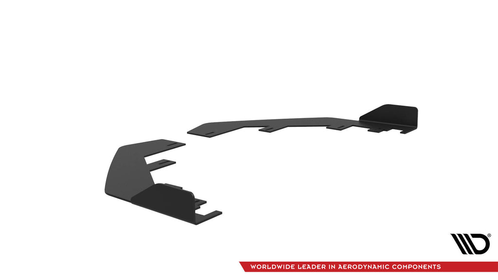 Maxton Design Front Stoßstange Flaps passend für Mercedes-AMG A35 W177 Facelift schwarz Hochglanz