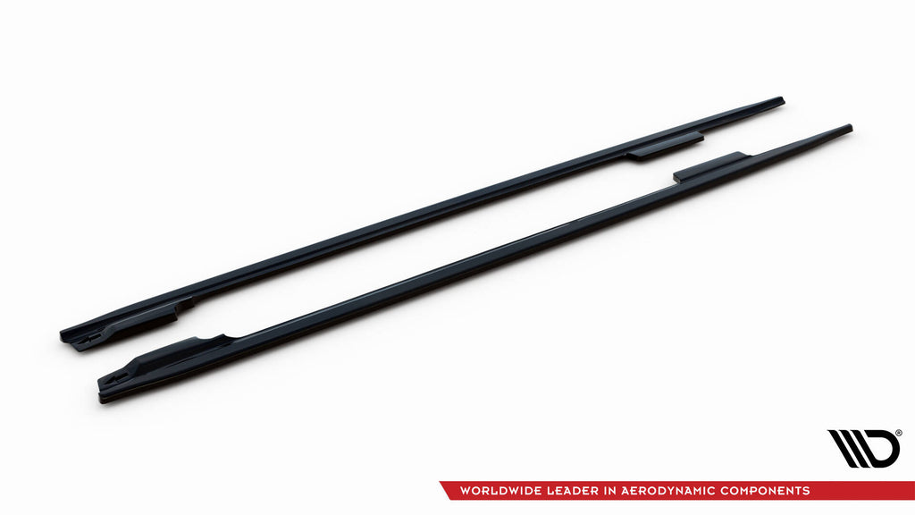 Maxton Design Street+ Seitenschweller Leisten V.2 passend für Audi A4 / A4 S-Line / S4 B8 schwarz Hochglanz