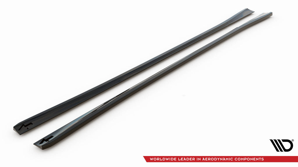 Maxton Design Street+ Seitenschweller Leisten passend für Audi A6 C8 schwarz Hochglanz