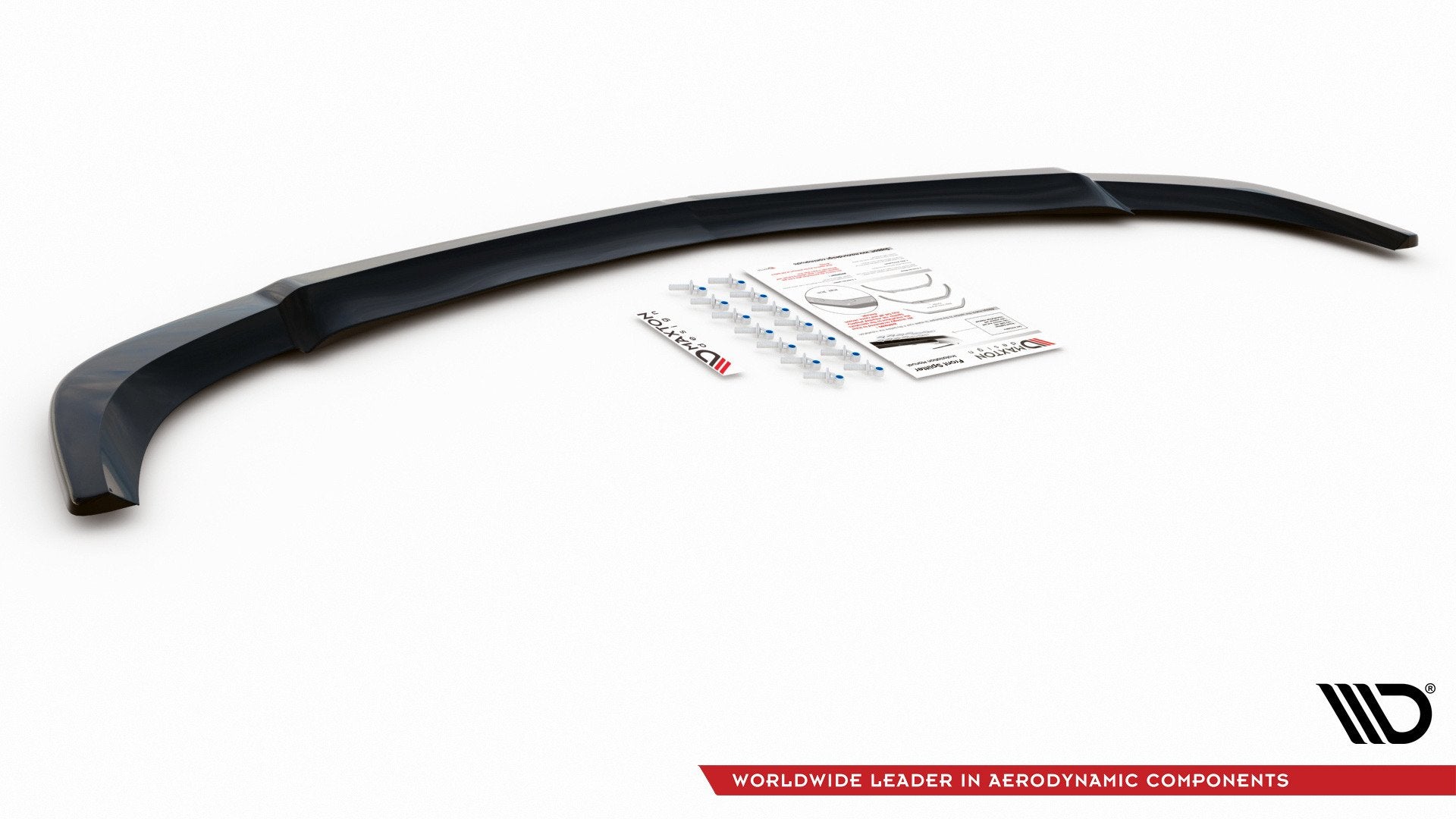 Maxton Design Street+ Spoilerlippe Front Ansatz V.3 passend für Mercedes-Benz C Coupe / Limousine / Kombi AMG-Line C204 / W204 Facelift / S204 Facelift schwarz Hochglanz