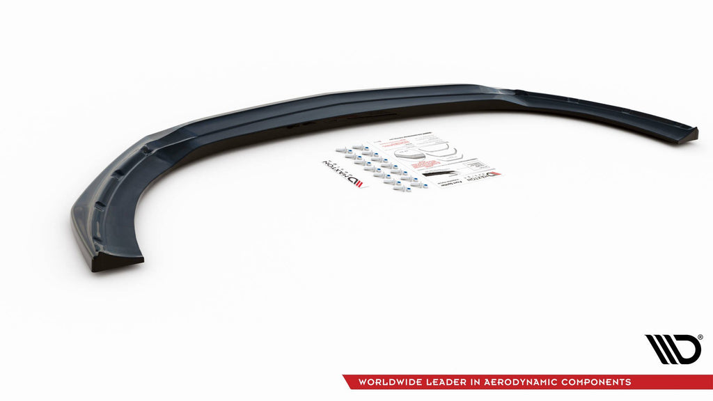 Maxton Design Street+ Spoilerlippe Front Ansatz V.1 passend für Mercedes-AMG CLA 35 Aero C118 schwarz Hochglanz