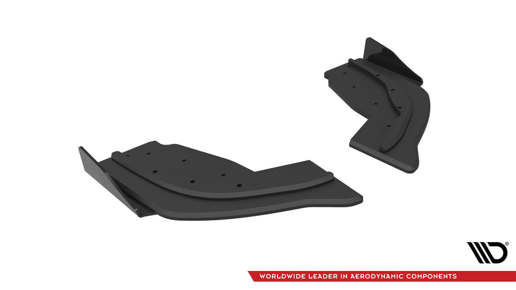 Maxton Design Street Pro Heck Ansatz Flaps Diffusor V.1 + Flaps passend für V.1 BMW 1er F40 M-Paket / M135i schwarz Hochglanz