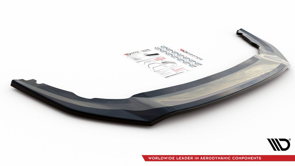 Maxton Design Street+ Spoilerlippe Front Ansatz V.3 passend für VW Golf GTI Clubsport Mk8 schwarz Hochglanz