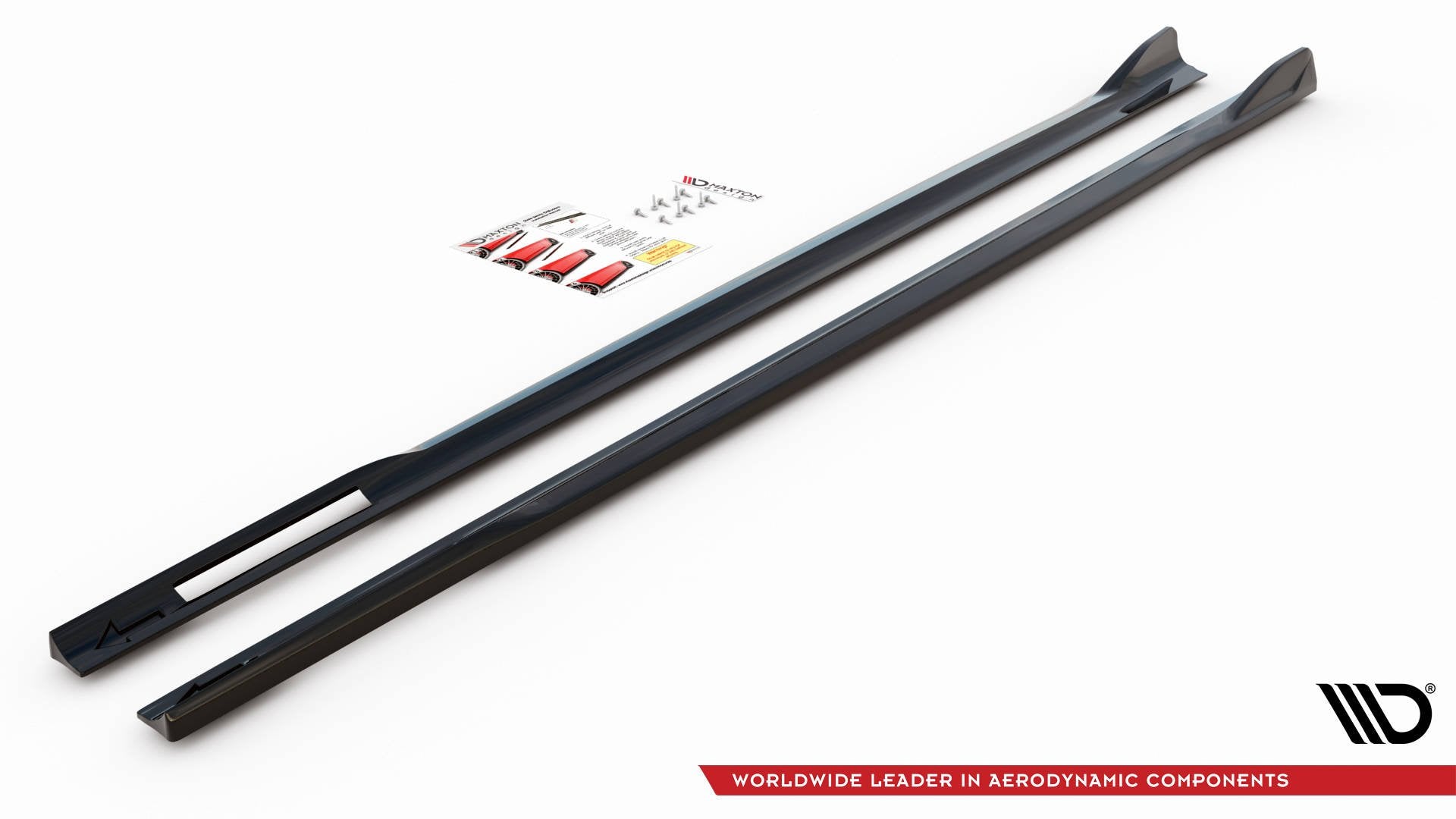 Maxton Design Street+ Seitenschweller Leisten V.2 passend für BMW 4er M-Paket / M440i G22 / G23 / G22 Facelift / G23 Facelift schwarz Hochglanz
