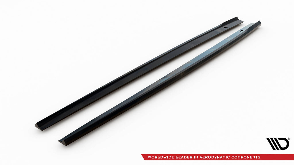 Maxton Design Street+ Seitenschweller Leisten V.2 passend für Audi RS3 Limousine 8V Facelift schwarz Hochglanz