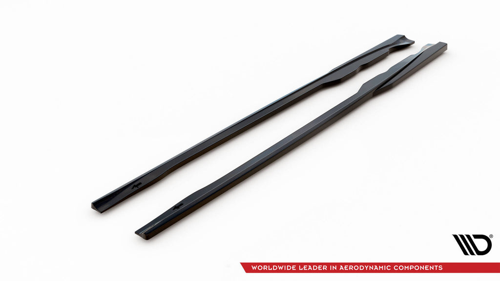 Maxton Design Street+ Seitenschweller Leisten passend für Audi TT S-Line 8S schwarz Hochglanz