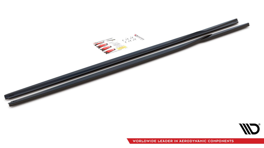 Maxton Design Street+ Seitenschweller Leisten passend für BMW 3er G20 / G21 schwarz Hochglanz