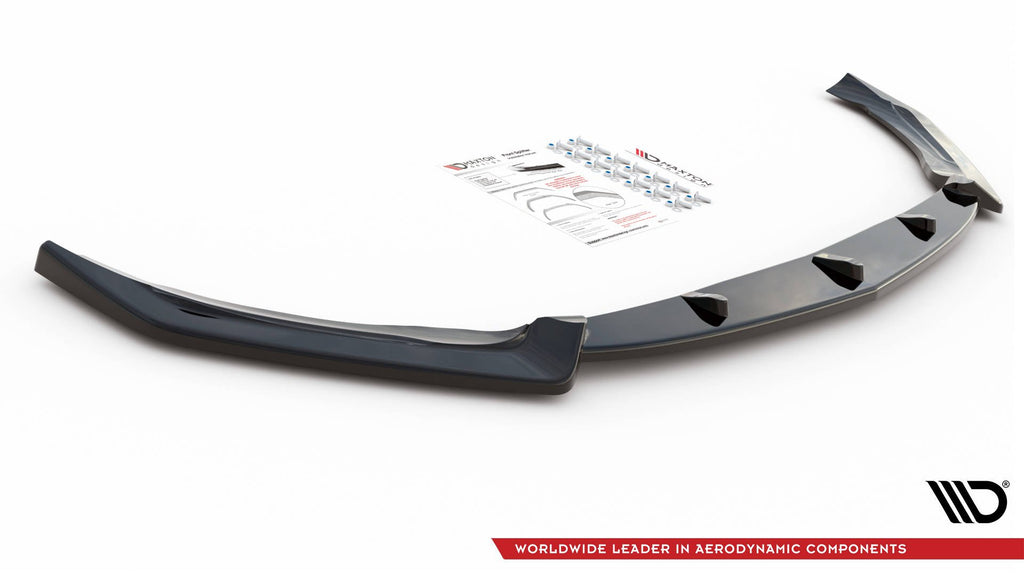 Maxton Design Street+ Spoilerlippe Front Ansatz V.2 passend für Mercedes-AMG CLA 45 Aero C118 schwarz Hochglanz