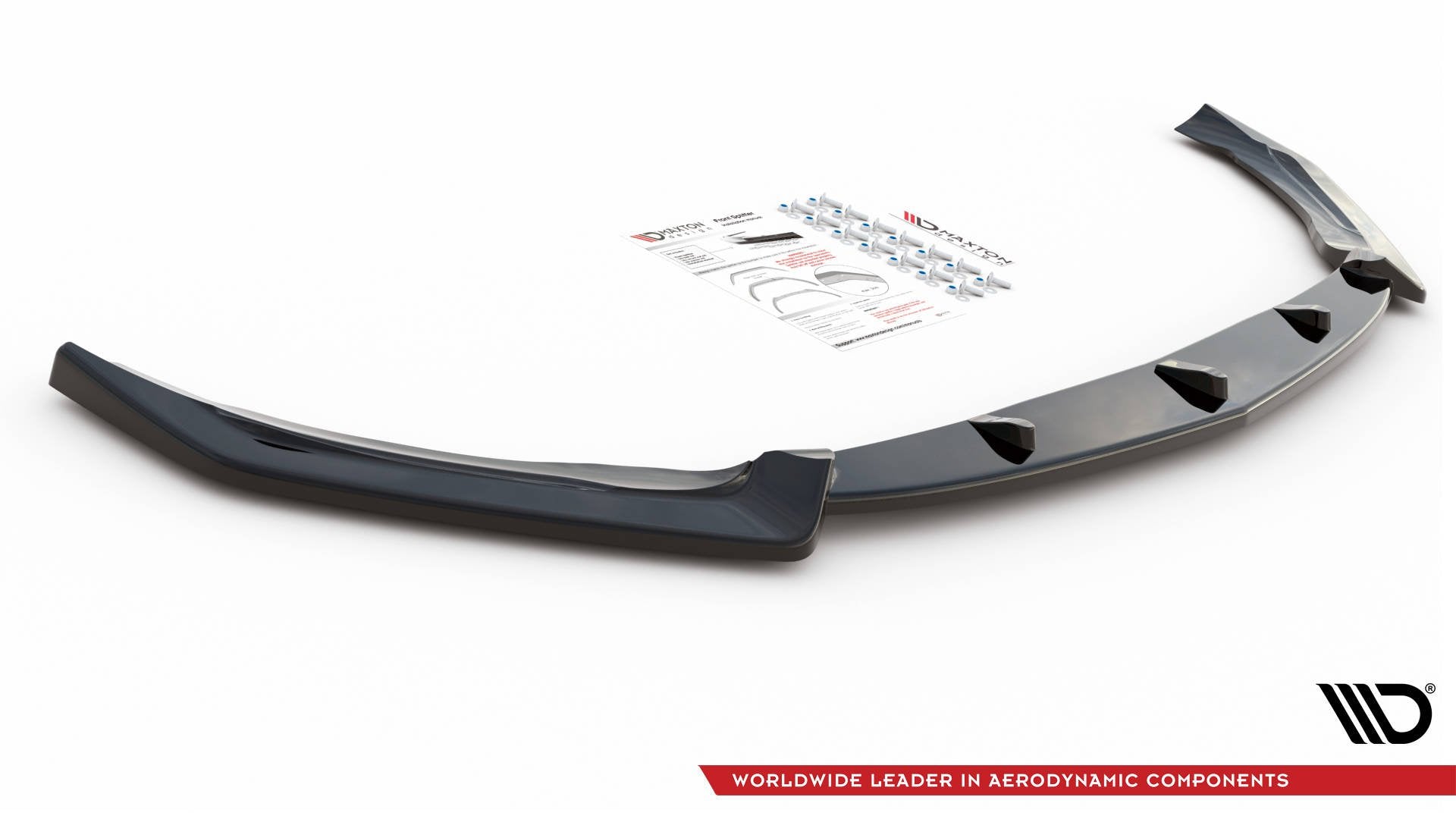 Maxton Design Street+ Spoilerlippe Front Ansatz V.2 passend für Mercedes-AMG CLA 45 Aero C118 schwarz Hochglanz