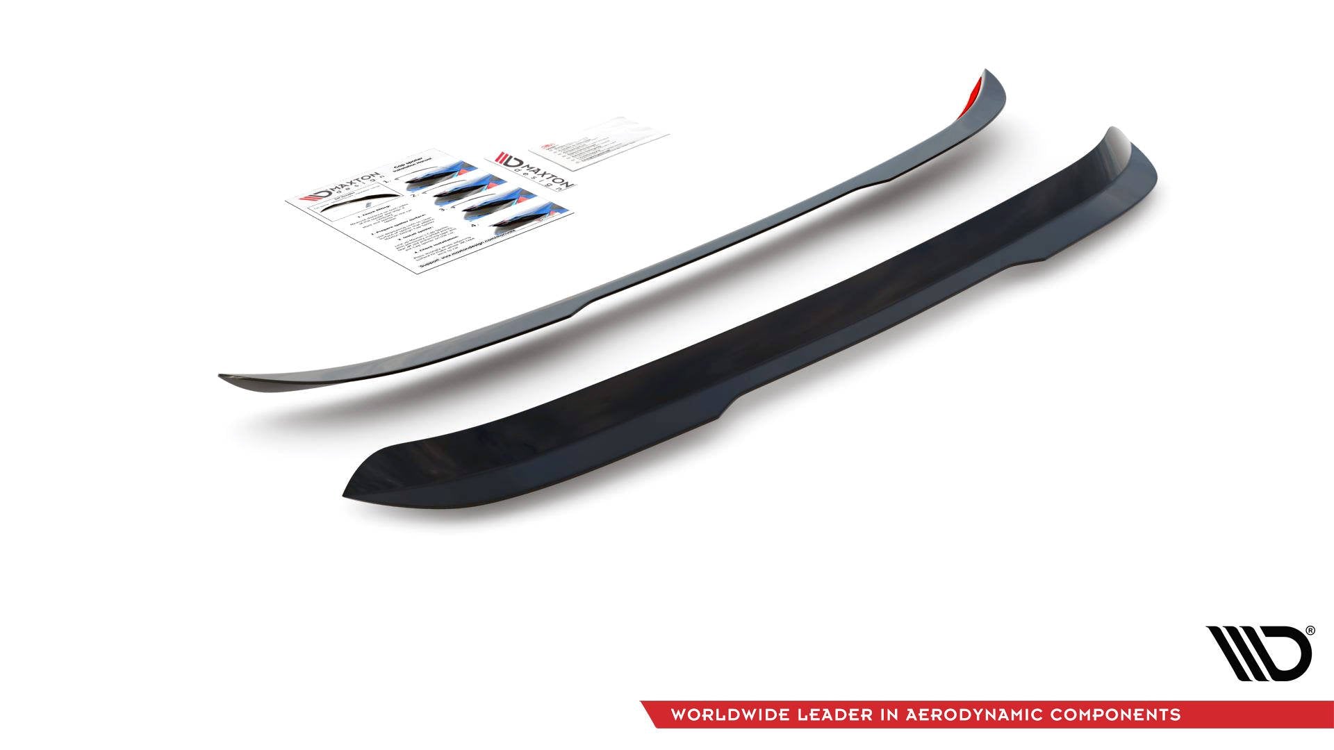 Maxton Design Spoiler CAP passend für Ford Focus ST-Line Mk3 FL schwarz Hochglanz