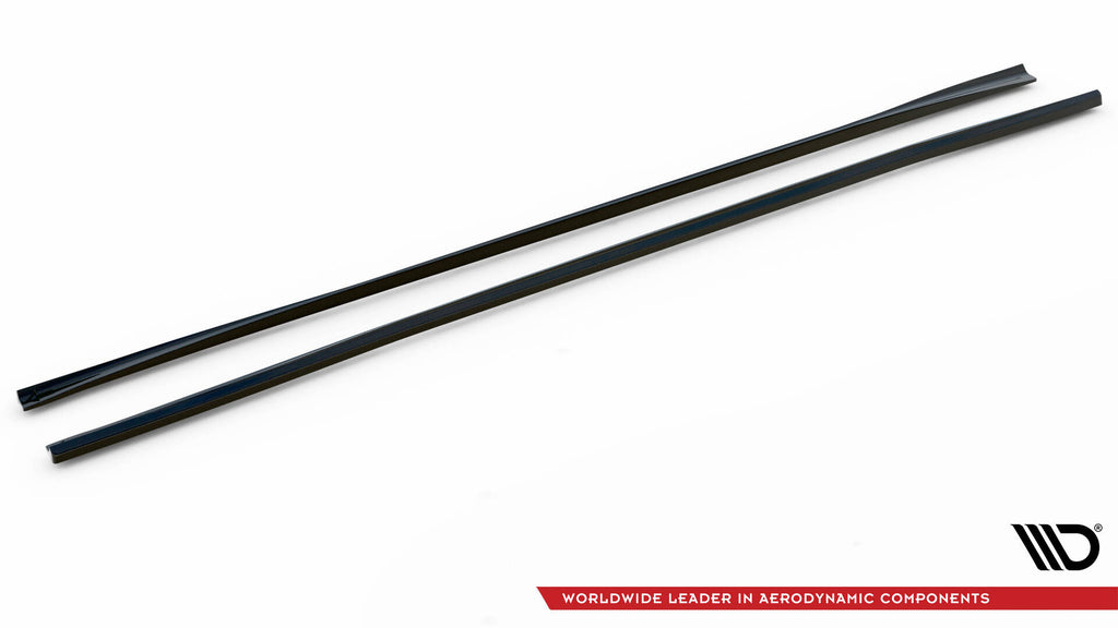 Maxton Design Street+ Seitenschweller Leisten passend für Audi S8 / A8 S-Line D5 Facelift schwarz Hochglanz