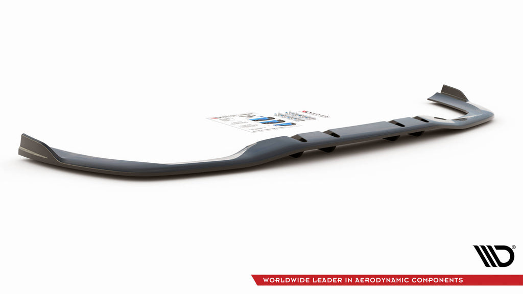 Maxton Design Street+ Mittlerer Diffusor RACE V.2 passend für Mercedes A 35 AMG Limousine V177 schwarz Hochglanz