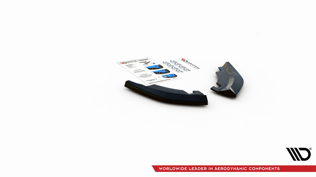 Maxton Design Heck Ansatz Flaps Diffusor passend für VW T-Roc Mk1 schwarz Hochglanz