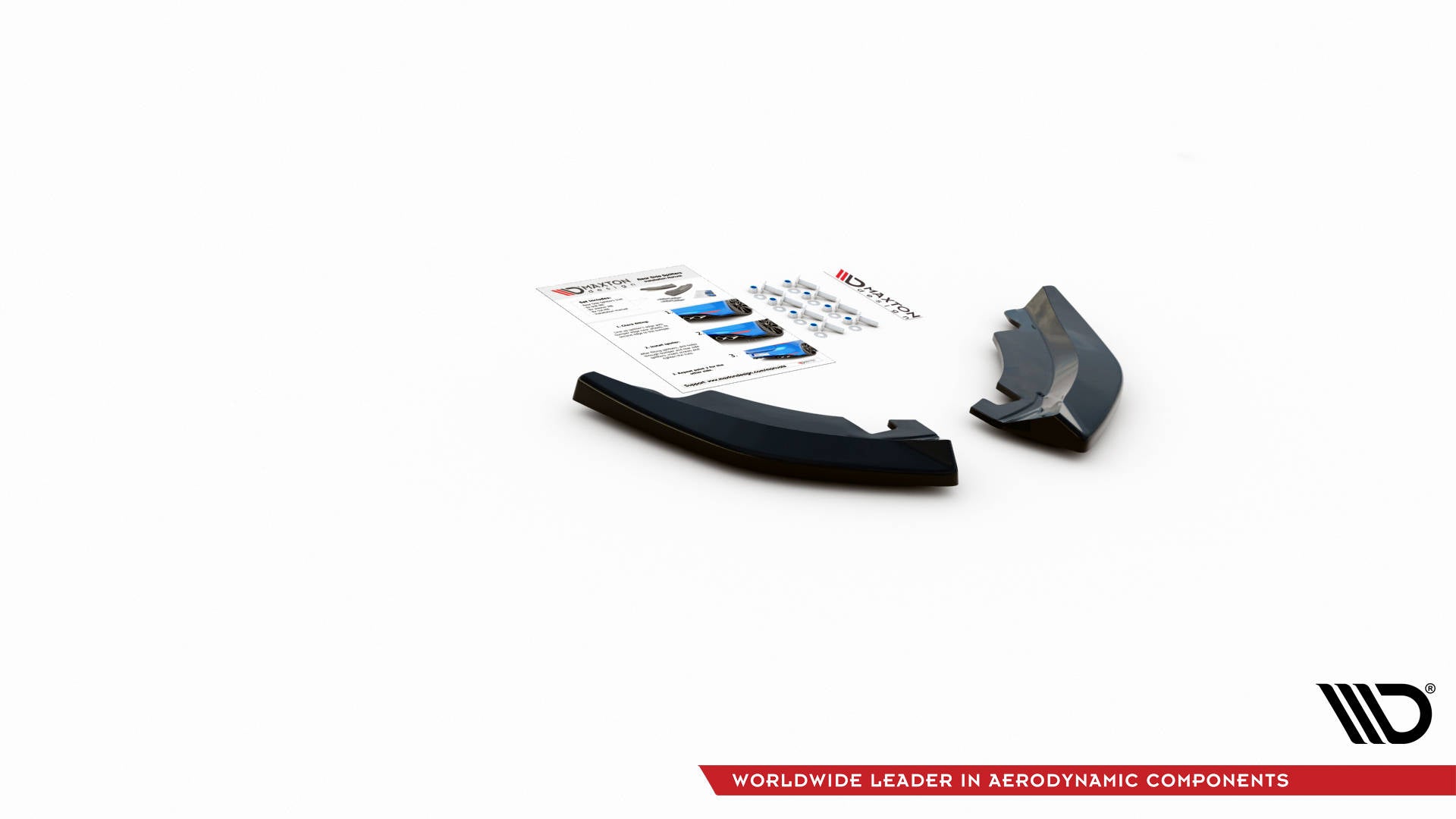 Maxton Design Heck Ansatz Flaps Diffusor passend für VW T-Roc Mk1 schwarz Hochglanz