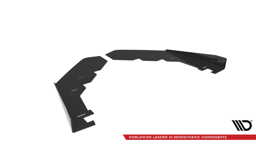 Maxton Design Front Stoßstange Flaps passend für Ford Mustang GT Mk7 schwarz Hochglanz