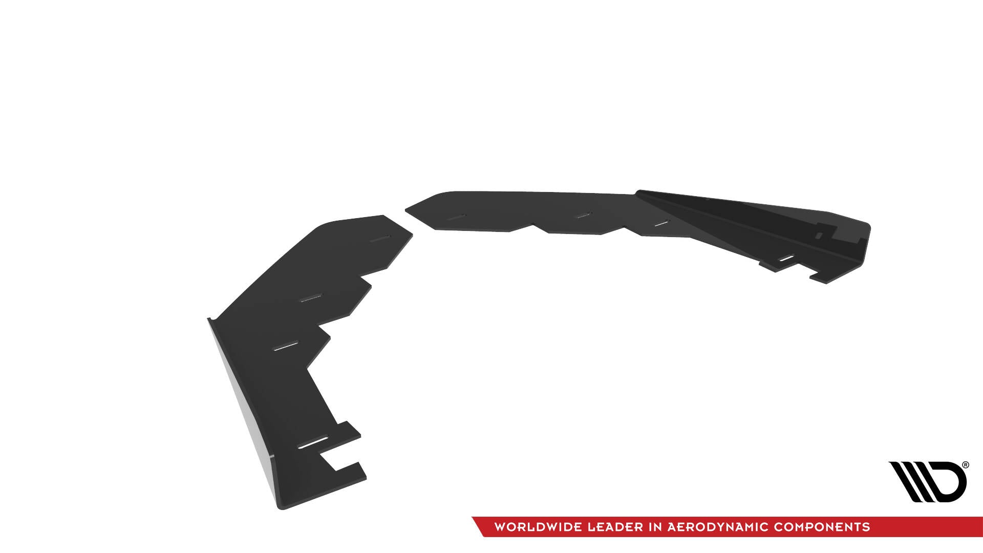 Maxton Design Front Stoßstange Flaps passend für Ford Mustang GT Mk7 schwarz Hochglanz