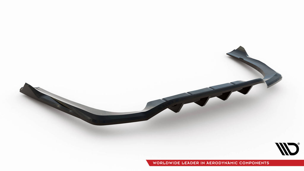 Maxton Design Street+ Mittlerer Diffusor RACE passend für Mercedes-Benz E AMG-Line Limousine / Kombi W214 schwarz Hochglanz