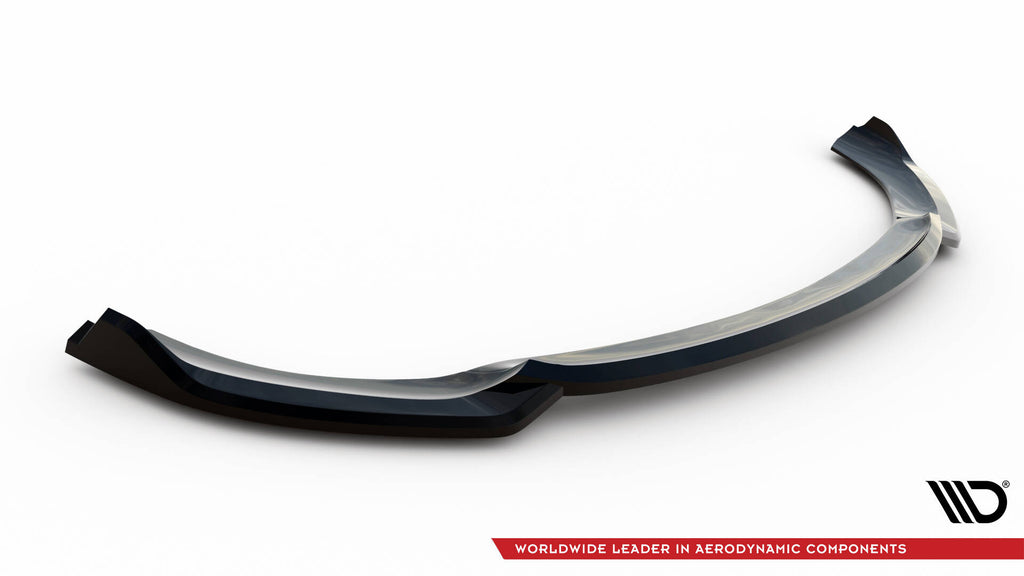 Maxton Design Street+ Spoilerlippe Front Ansatz V.1 passend für Mercedes-Benz E AMG-Line Limousine / Kombi W214 schwarz Hochglanz