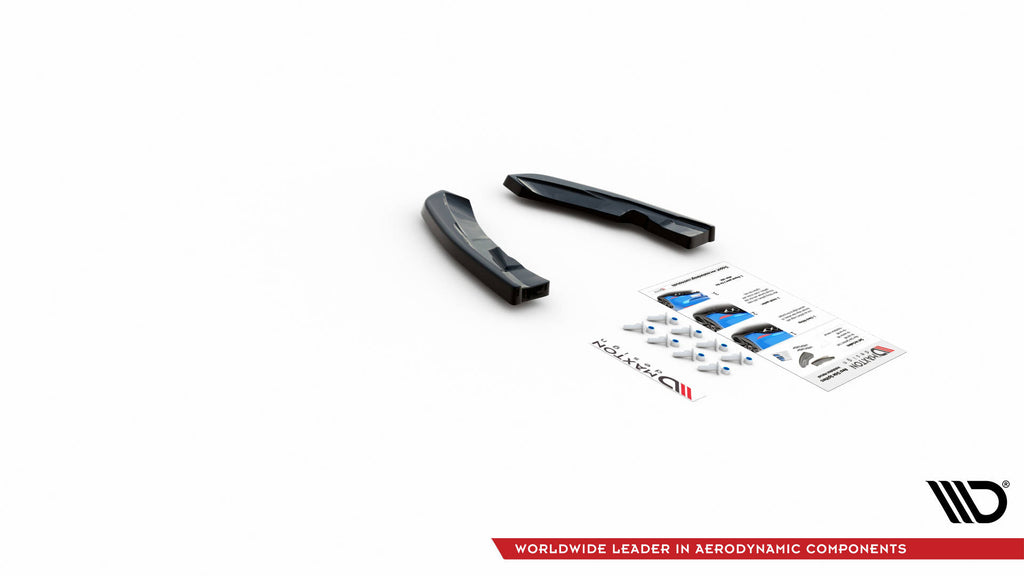 Maxton Design Heck Ansatz Flaps Diffusor passend für VW Tiguan R Mk2 Facelift schwarz Hochglanz