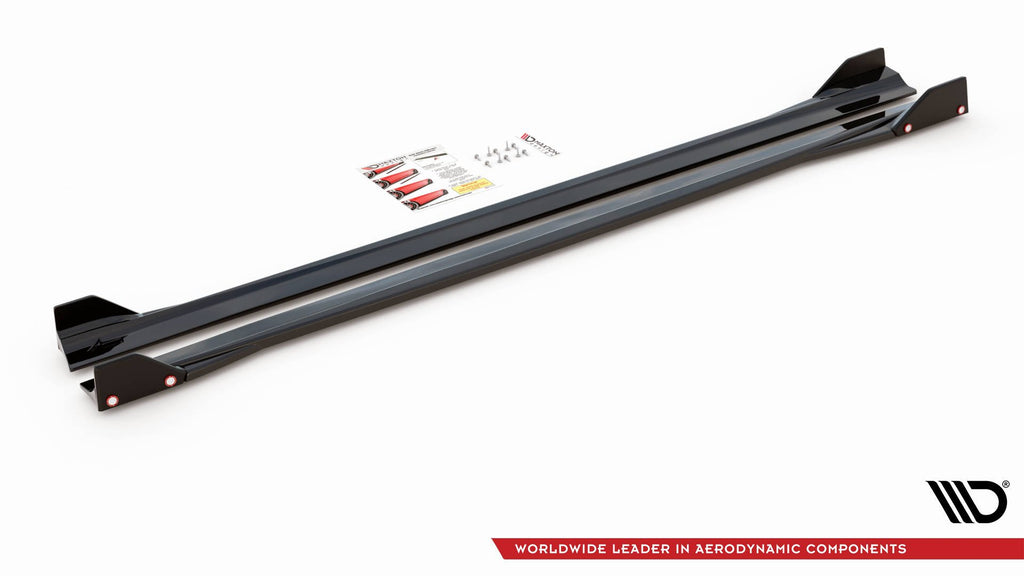 Maxton Design Street+ Seitenschweller Leisten V.2 passend für + Flaps passend für Mercedes-AMG A45 S