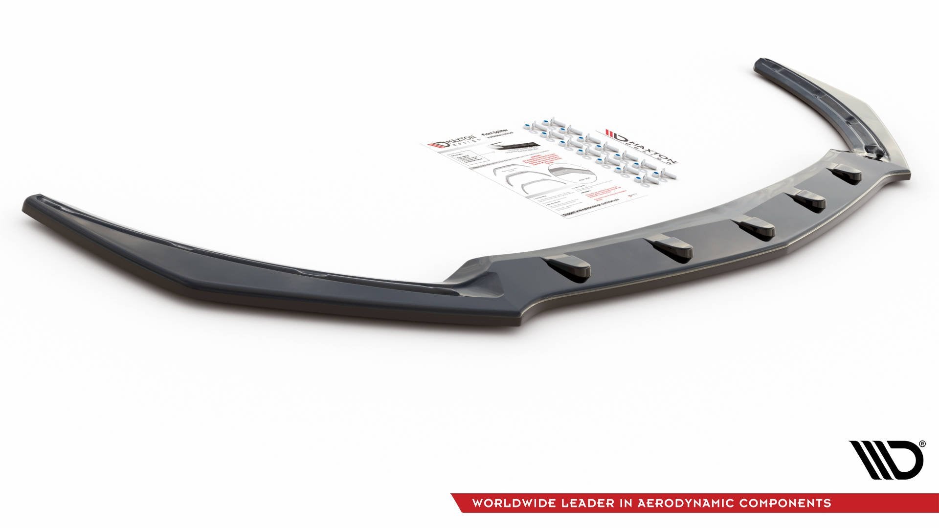 Maxton Design Street+ Spoilerlippe Front Ansatz V.2 passend für Mercedes-AMG CLA 35 Aero C118 schwarz Hochglanz