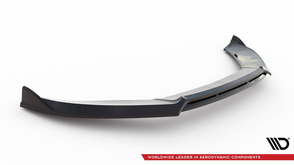 Maxton Design Street+ Spoilerlippe Front Ansatz V.3 passend für Audi S4 / A4 S-Line B8 schwarz Hochglanz