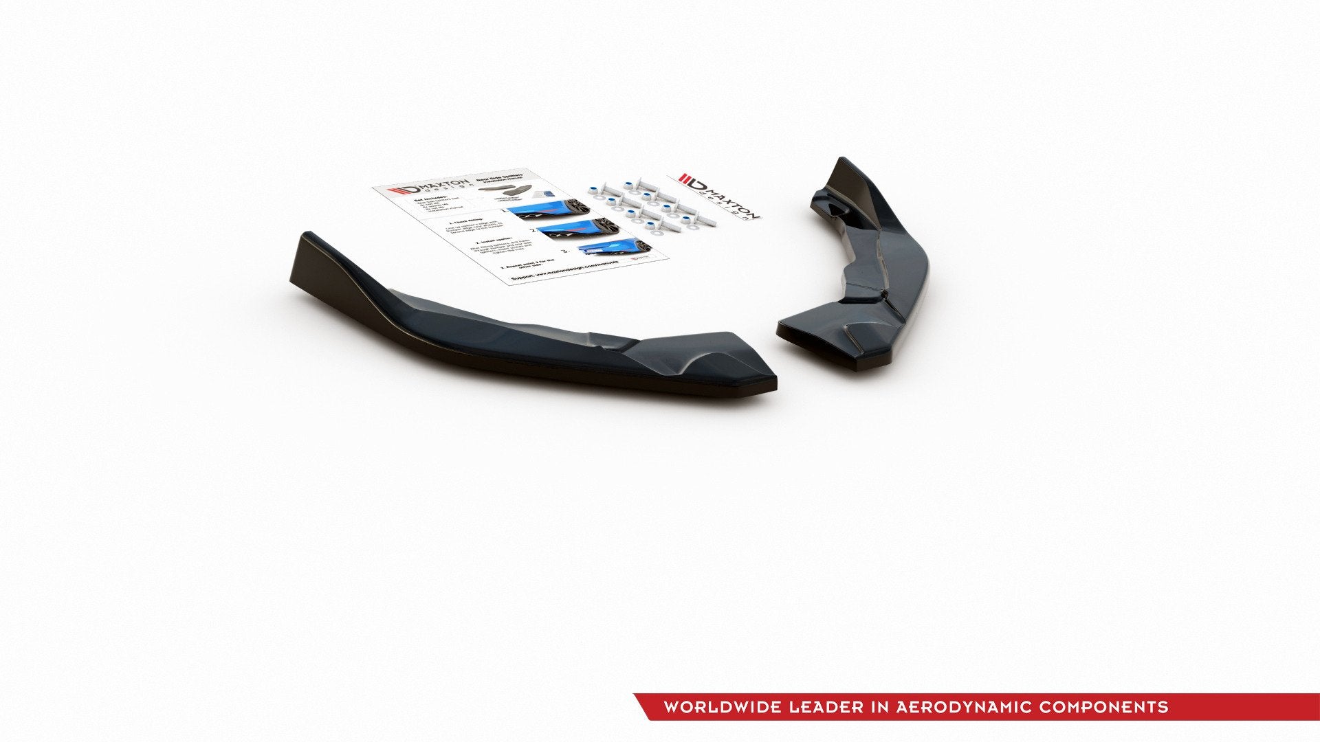 Maxton Design Heck Ansatz Flaps Diffusor passend für Toyota Corolla XII Hatchback schwarz Hochglanz