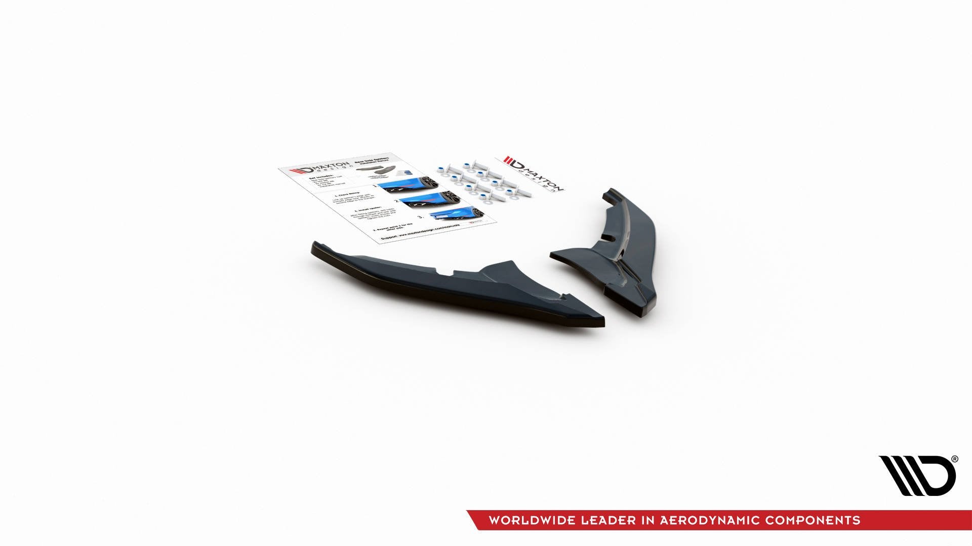 Maxton Design Heck Ansatz Flaps Diffusor passend für Peugeot 308 GT Mk2 Facelift schwarz Hochglanz