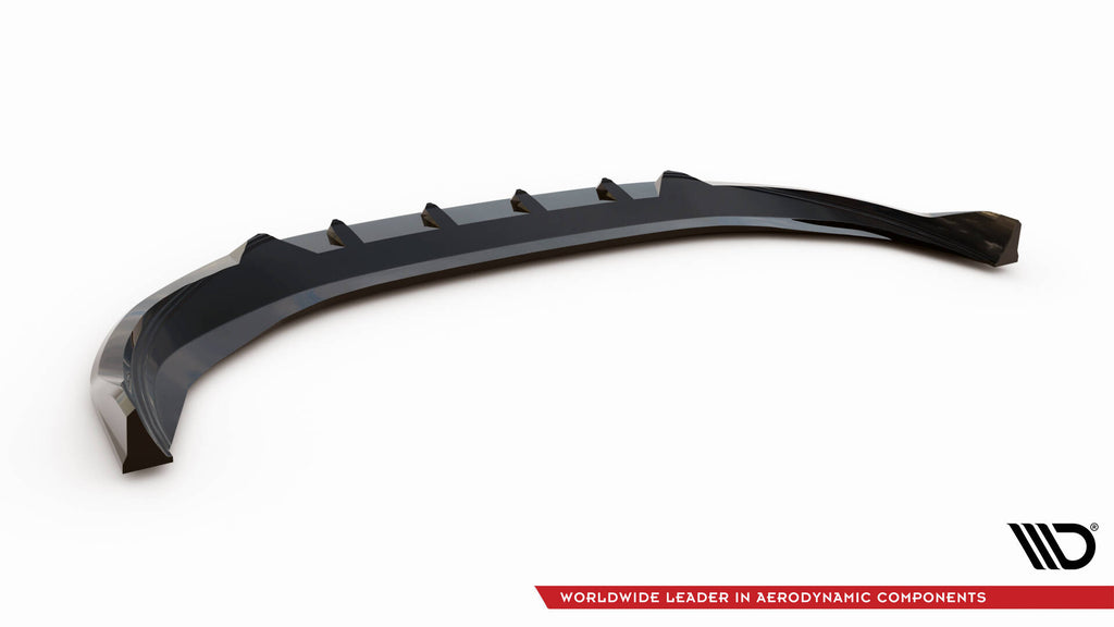 Maxton Design Street+ Spoilerlippe Front Ansatz V.2 passend für VW Passat B9 schwarz Hochglanz