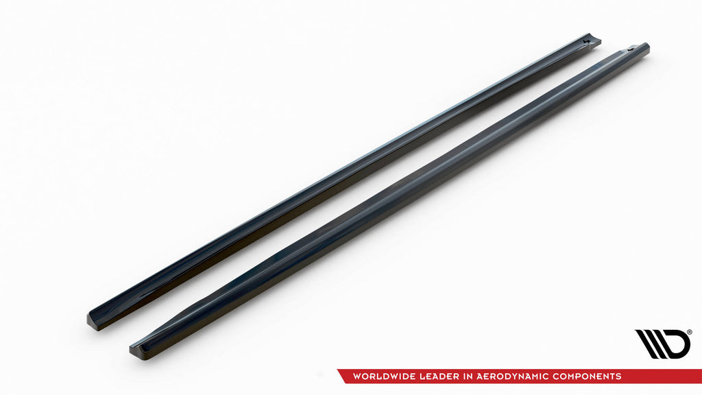 Maxton Design Street+ Seitenschweller Leisten V.2 passend für Audi RS6 Avant C6 schwarz Hochglanz