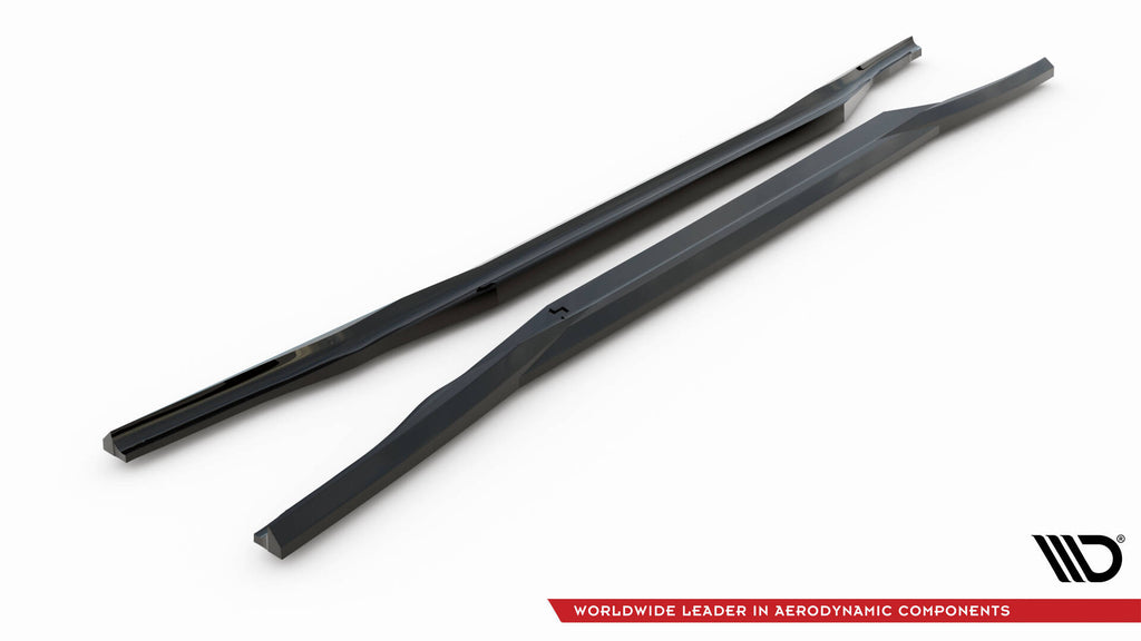 Maxton Design Street+ Seitenschweller Leisten passend für BMW 7 E65 schwarz Hochglanz