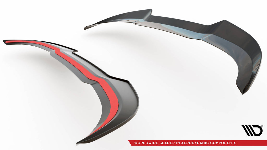 Maxton Design Spoiler CAP V.1 passend für Ford Fiesta Mk8 ST / ST-Line schwarz Hochglanz