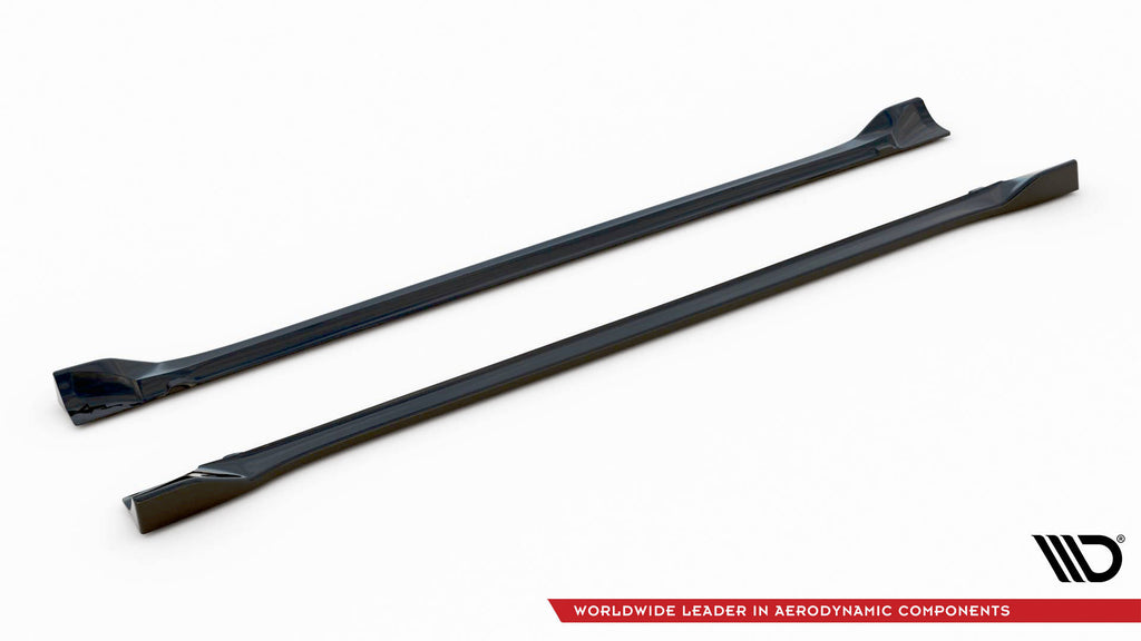 Maxton Design Street+ Seitenschweller Leisten passend für Dodge Challenger SRT Hellcat Widebody Mk3 schwarz Hochglanz